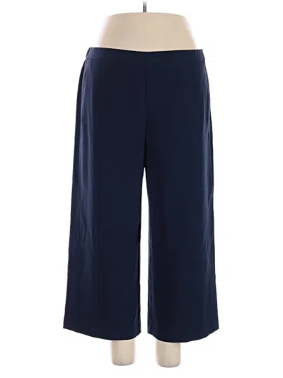 Pre-owned Lands' End Casual Pants In Blue