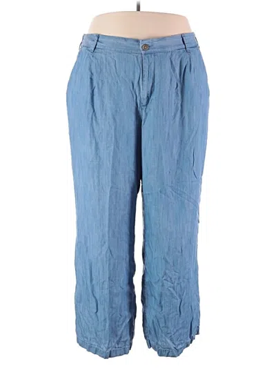 Pre-owned Lands' End Casual Pants In Blue