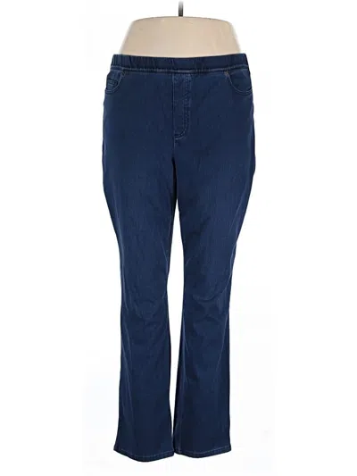 Pre-owned Lands' End Casual Pants In Blue