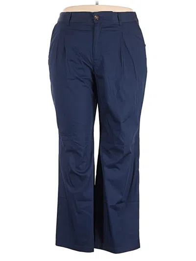 Pre-owned Lands' End Casual Pants In Blue