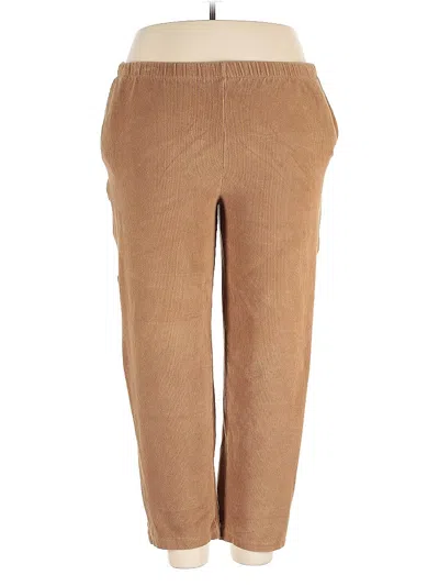 Pre-owned Lands' End Casual Pants In Brown