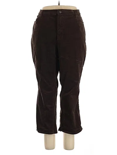 Pre-owned Lands' End Casual Pants In Brown