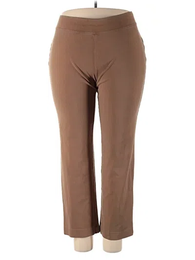 Pre-owned Lands' End Casual Pants In Brown