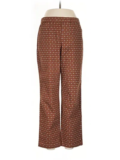 Pre-owned Lands' End Casual Pants In Brown
