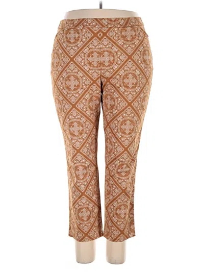 Pre-owned Lands' End Casual Pants In Brown