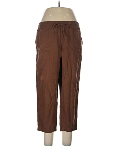 Pre-owned Lands' End Casual Pants In Brown