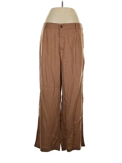 Pre-owned Lands' End Casual Pants In Brown