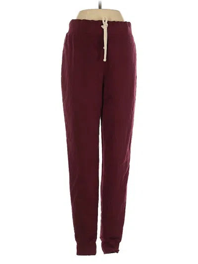 Pre-owned Lands' End Casual Pants In Burgundy