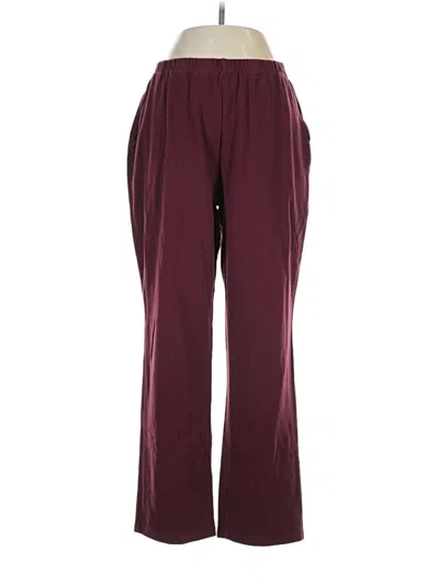 Pre-owned Lands' End Casual Pants In Burgundy