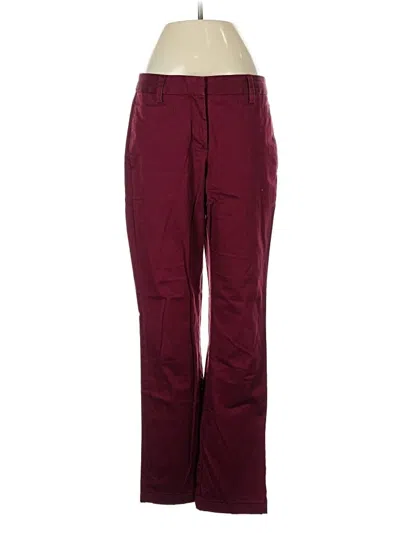 Pre-owned Lands' End Casual Pants In Burgundy