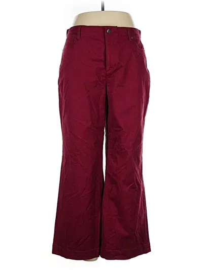 Pre-owned Lands' End Casual Pants In Burgundy