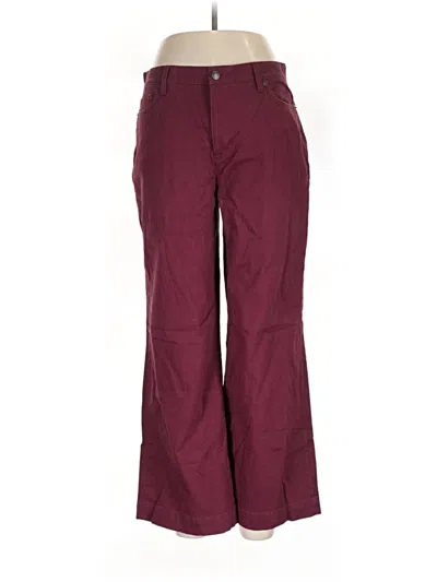 Pre-owned Lands' End Casual Pants In Burgundy