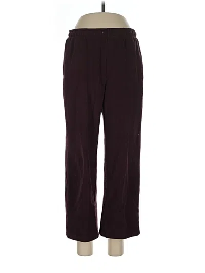 Pre-owned Lands' End Casual Pants In Burgundy