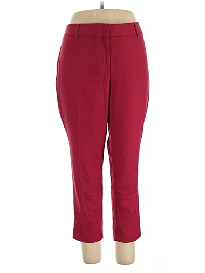 Pre-owned Lands' End Casual Pants In Burgundy