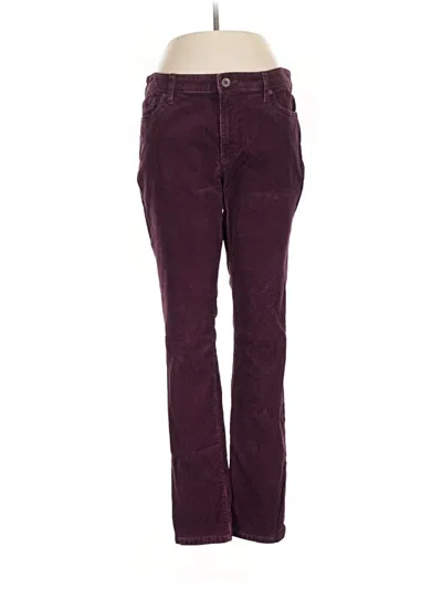 Pre-owned Lands' End Casual Pants In Burgundy