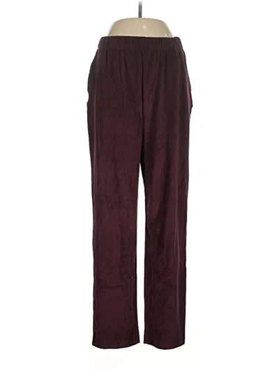 Pre-owned Lands' End Casual Pants In Burgundy