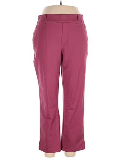 Pre-owned Lands' End Casual Pants In Burgundy