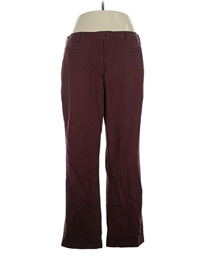 Pre-owned Lands' End Casual Pants In Burgundy