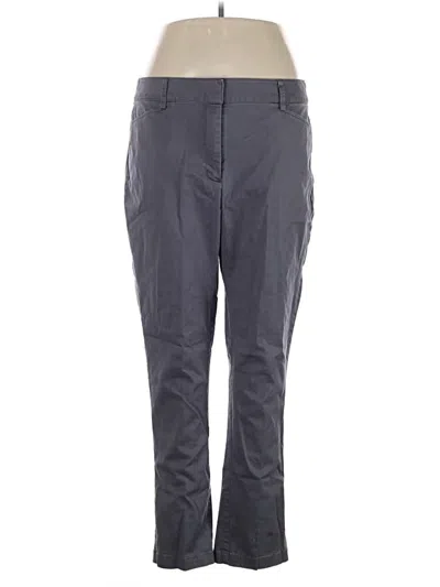 Pre-owned Lands' End Casual Pants In Gray