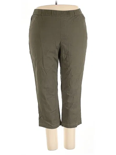 Pre-owned Lands' End Casual Pants In Green