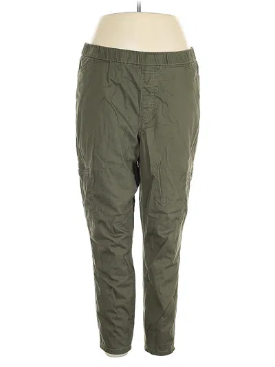 Pre-owned Lands' End Casual Pants In Green