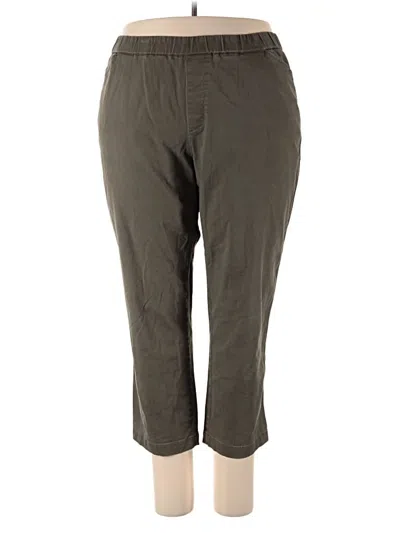 Pre-owned Lands' End Casual Pants In Green