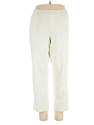 Pre-owned Lands' End Casual Pants In Ivory