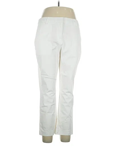 Pre-owned Lands' End Casual Pants In Ivory
