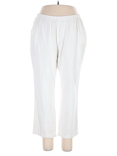 Pre-owned Lands' End Casual Pants In Ivory