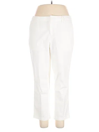 Pre-owned Lands' End Casual Pants In Ivory