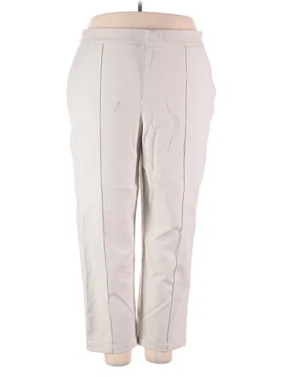 Pre-owned Lands' End Casual Pants In Ivory