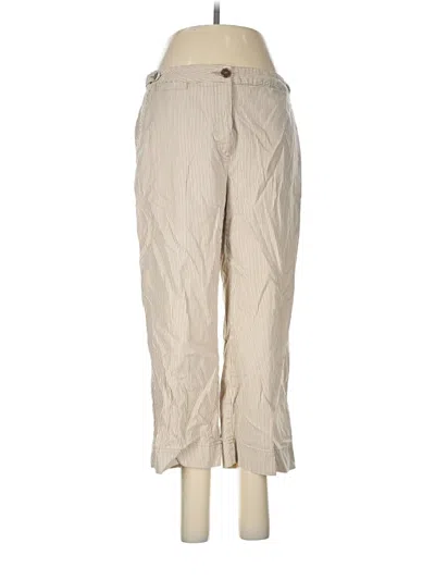 Pre-owned Lands' End Casual Pants In Ivory