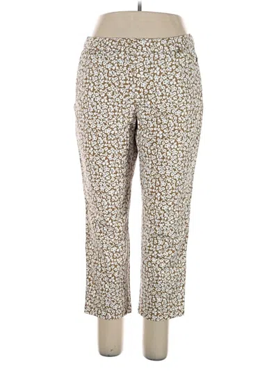 Pre-owned Lands' End Casual Pants In Ivory