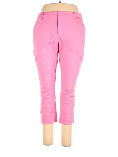 Pre-owned Lands' End Casual Pants In Pink