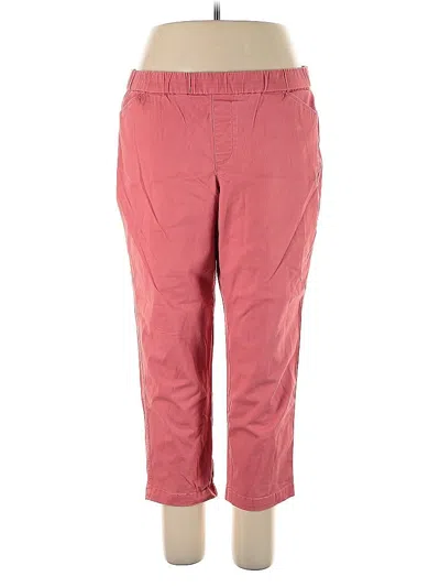 Pre-owned Lands' End Casual Pants In Pink
