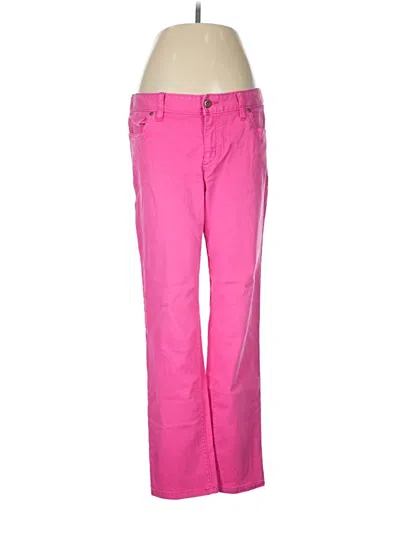Pre-owned Lands' End Casual Pants In Pink