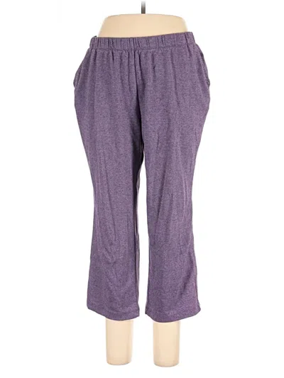 Pre-owned Lands' End Casual Pants In Purple