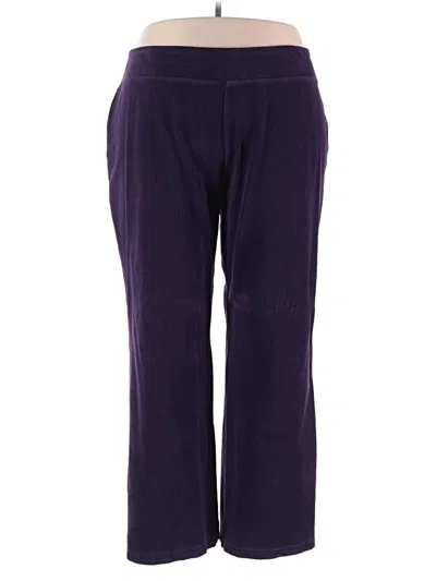Pre-owned Lands' End Casual Pants In Purple