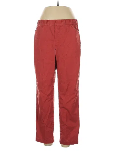 Pre-owned Lands' End Casual Pants In Red