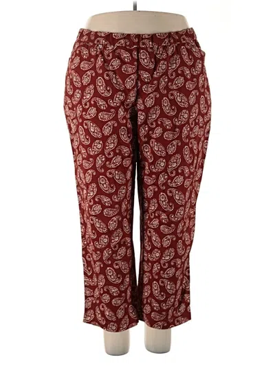 Pre-owned Lands' End Casual Pants In Red