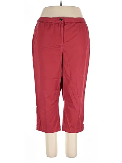 Pre-owned Lands' End Casual Pants In Red