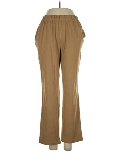 Pre-owned Lands' End Casual Pants In Tan