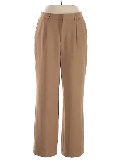Pre-owned Lands' End Casual Pants In Tan