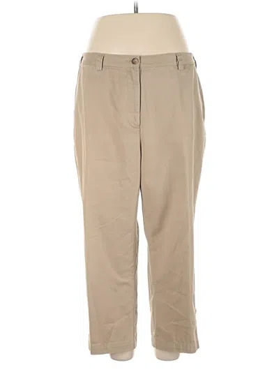 Pre-owned Lands' End Casual Pants In Tan