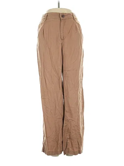 Pre-owned Lands' End Casual Pants In Tan