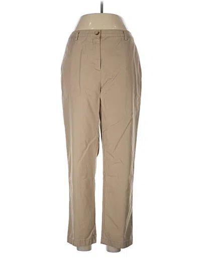 Pre-owned Lands' End Casual Pants In Tan
