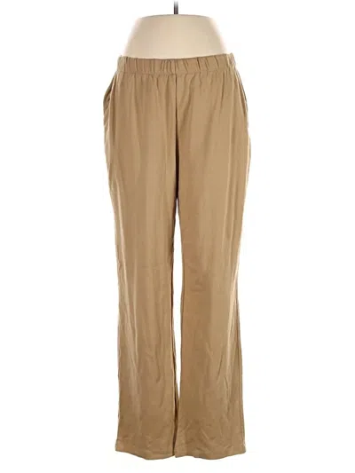 Pre-owned Lands' End Casual Pants In Tan