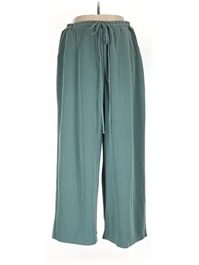 Pre-owned Lands' End Casual Pants In Teal