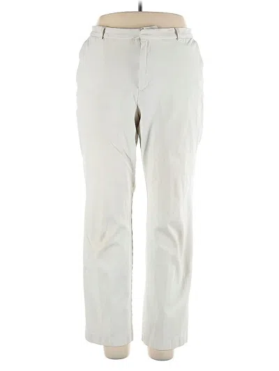 Pre-owned Lands' End Casual Pants In White