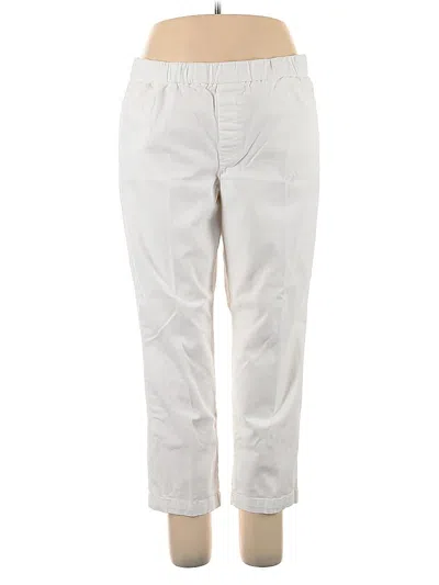 Pre-owned Lands' End Casual Pants In White